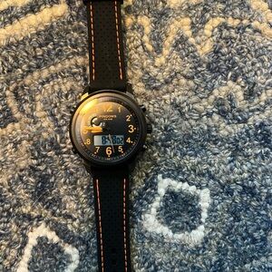 Pindows Black Watch with Orange Accents